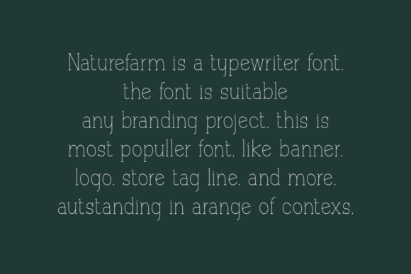 Naturefarm Font PNG with transparent background - Preview 4