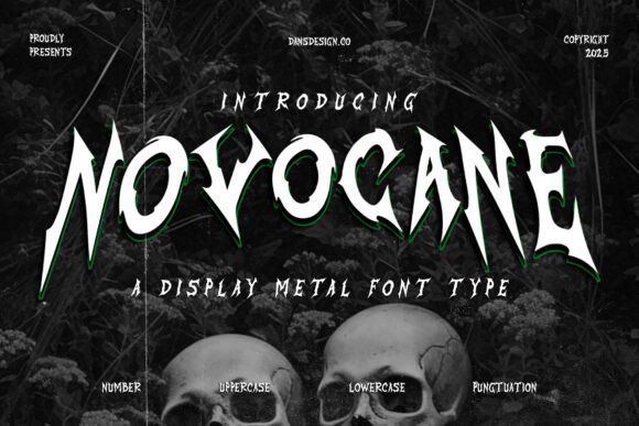 Preview specimen of Novocane blackletter font