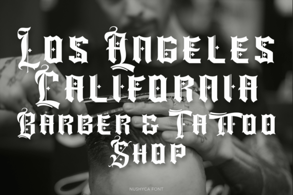 Nushyca Font font preview - 5