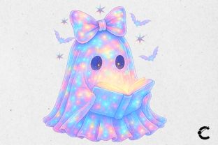 Pastel Iridescent Halloween Ghost Bundle Graphic by Crimson Rain ...