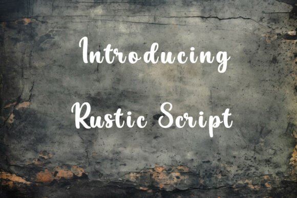 Rustic Script Font PNG with transparent background - Preview 1