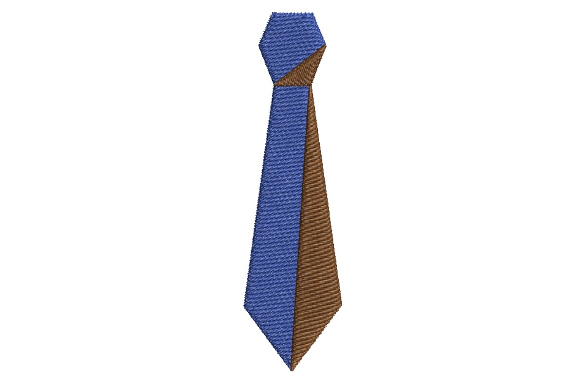 Two-Tone Necktie Embroidery Design