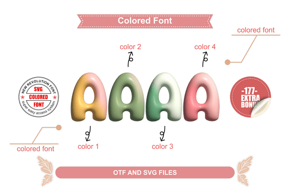 3D Flower Font Font - Preview 1