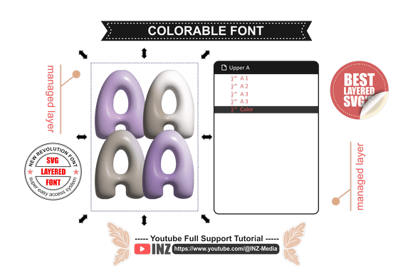 3D Flower Font Font - Preview 2