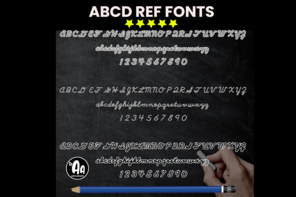 Abcd Cursive Dot Marker Font PNG with transparent background - Preview 3