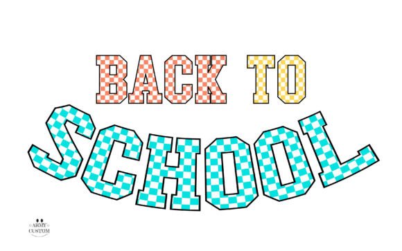 Checkered Back to School Bundle Font - Preview 2