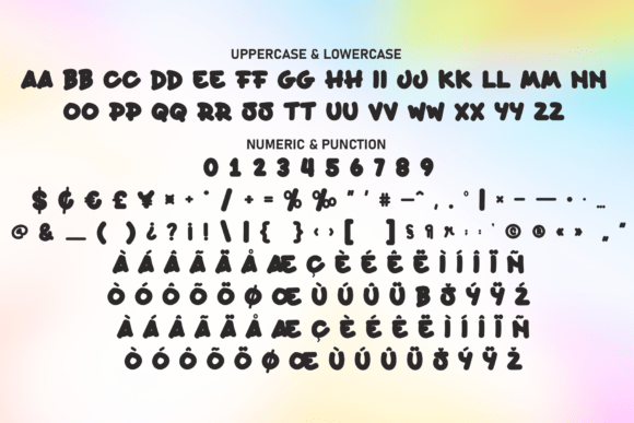 Color Rainbow Font - Preview 6