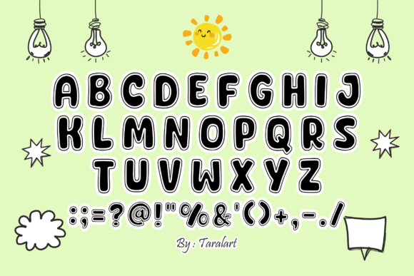 Fancy Display Font PNG with transparent background - Preview 3