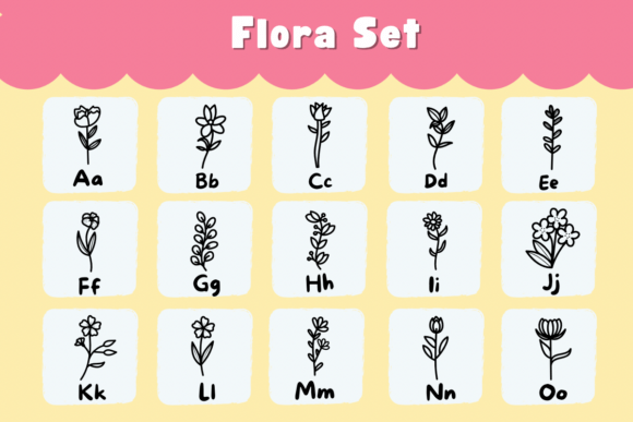 Flora Set Font - Preview 1