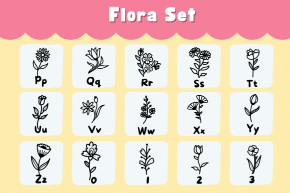 Flora Set Font - Preview 2