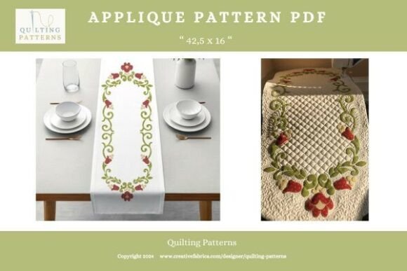 Floral Elegance - Appliqué Pattern PDF