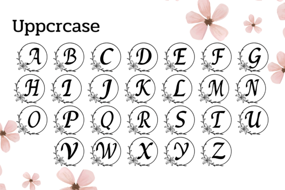 Flower Font - Preview 1