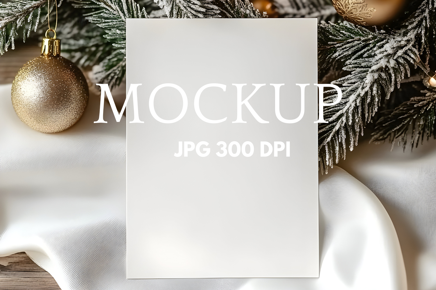 Holiday Xmas 5x7 Invitation Card Mockup
