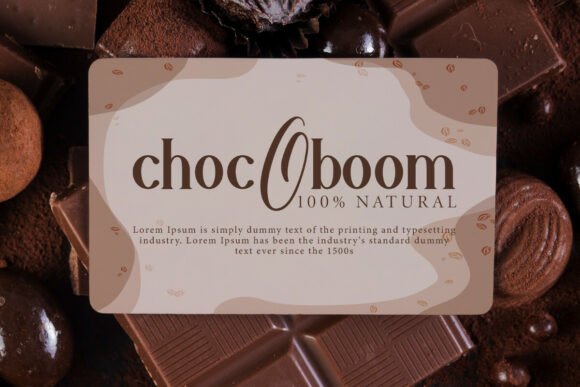 Natural Choco Font PNG with transparent background - Preview 2