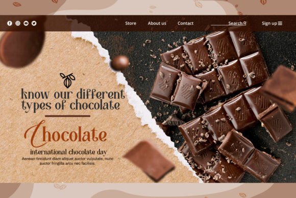 Natural Choco Font PNG with transparent background - Preview 3