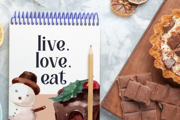 Natural Choco Font PNG with transparent background - Preview 4