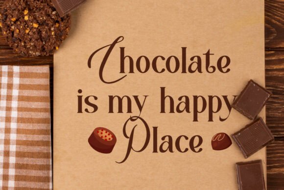 Natural Choco Font PNG with transparent background - Preview 6