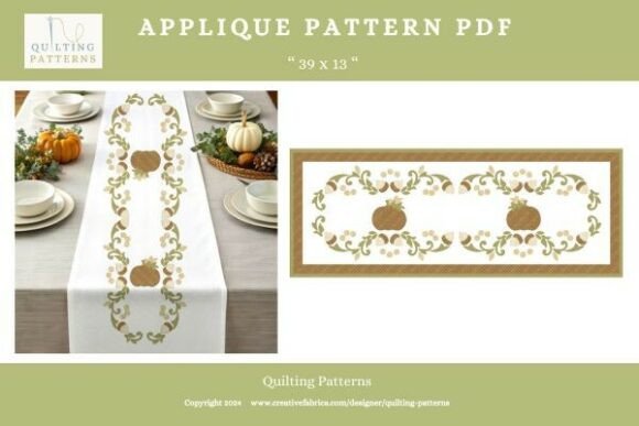 Pumpkin Vine – Appliqué Pattern PDF