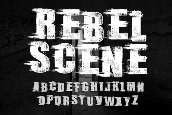 Rebel Scene Font PNG with transparent background - Preview 2