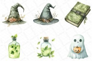 Sage Green Halloween Clipart Graphic by Dream Print · Creative Fabrica