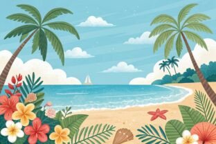 Summer Background Design Graphic by Designidea · Creative Fabrica