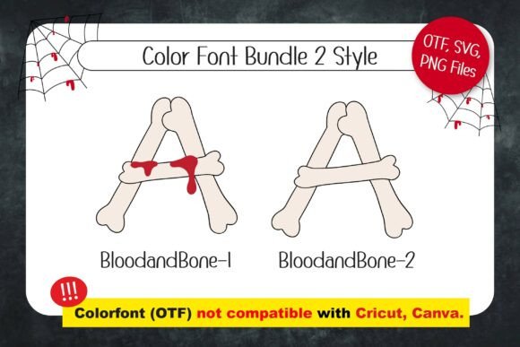 Blood & Bone Font PNG with transparent background - Preview 1