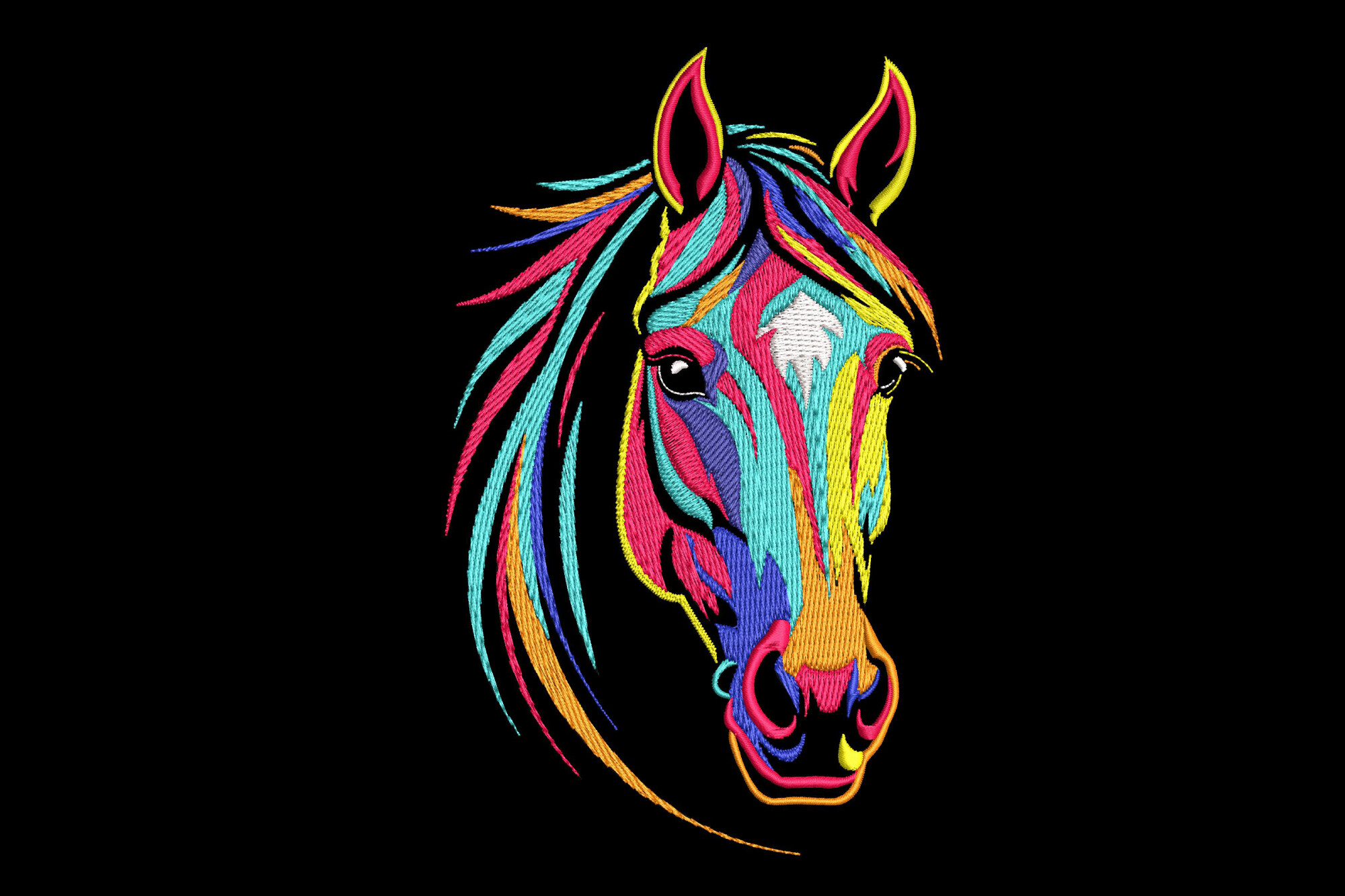Colorful Horse Head