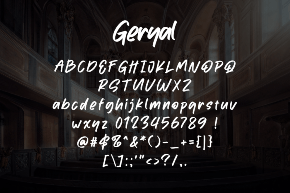 Geryal Font PNG with transparent background - Preview 1