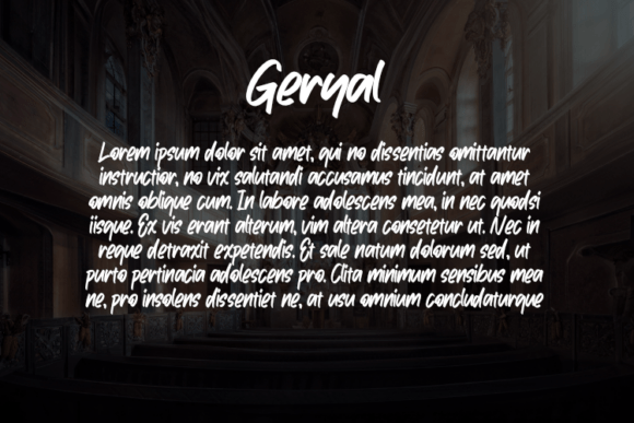 Geryal Font PNG with transparent background - Preview 2