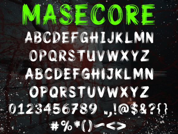 Masecore Font font preview - 2