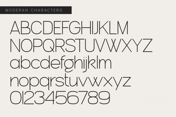 Moderan Font PNG with transparent background - Preview 1