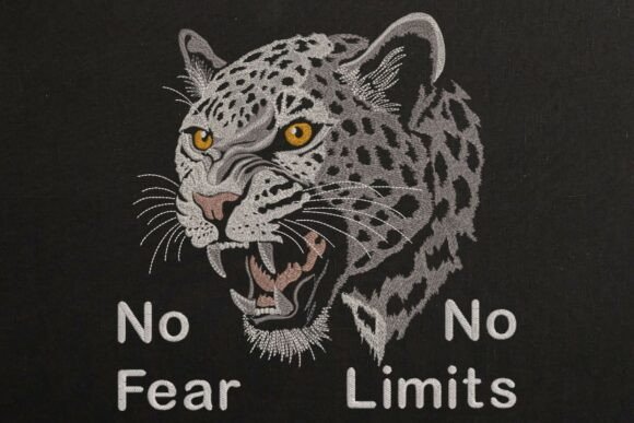 Realistic Aggressive Leopard Face