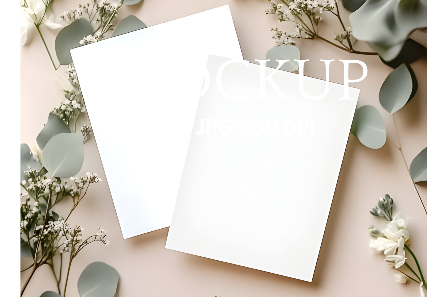 Two Cards PSD Mockup Double
