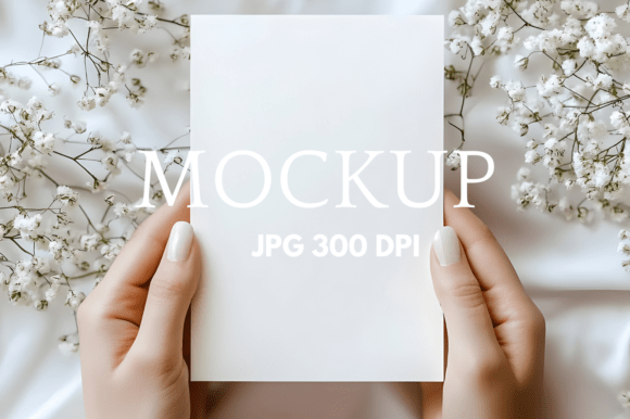 Wedding Invitation Mockup Baptism Card