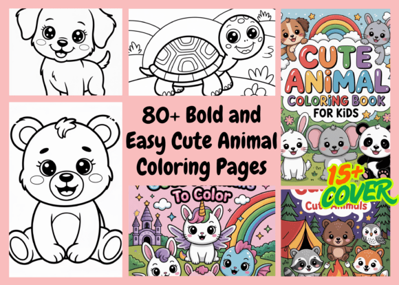 80+ Cute Animal Coloring Pages Bold Easy
