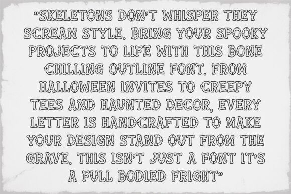 Bone Outline Font - Preview 3
