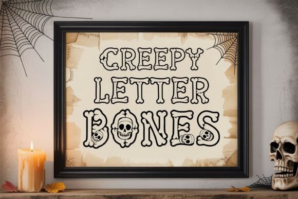 Bone Outline Font - Preview 4