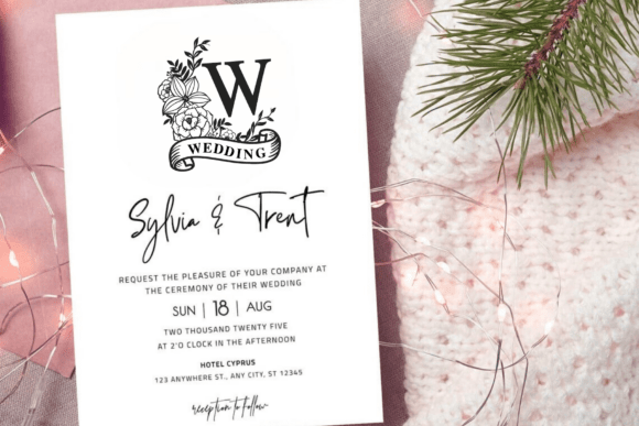 Camellias Monogram Font - Preview 1