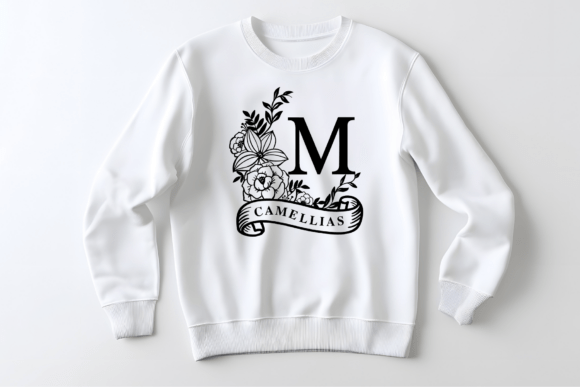 Camellias Monogram Font - Preview 3