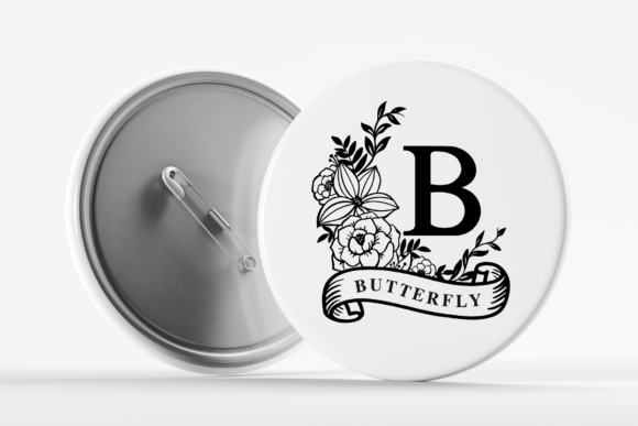 Camellias Monogram Font - Preview 5