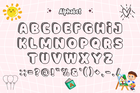Children Hobbies Font - Preview 3