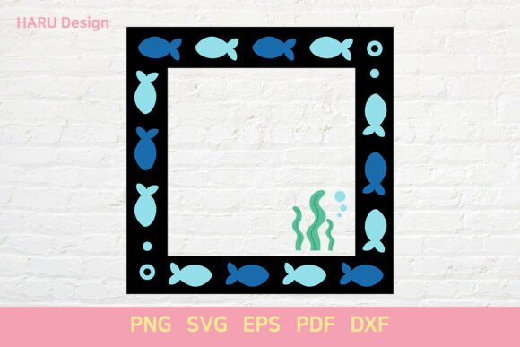 Cute Fish Square Frame