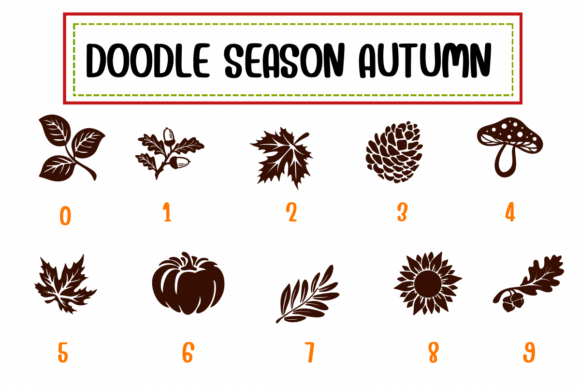 Doodle Season Autumn Font PNG with transparent background - Preview 3