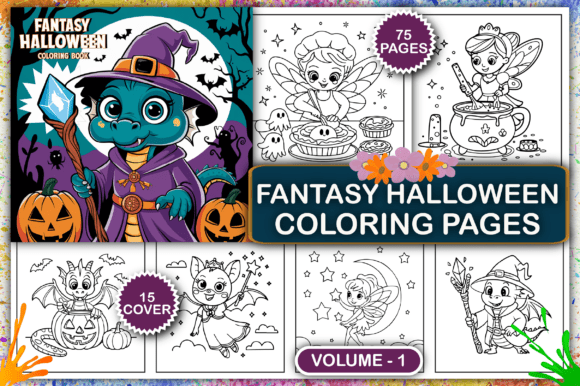 Fantasy Halloween Coloring Pages V-1