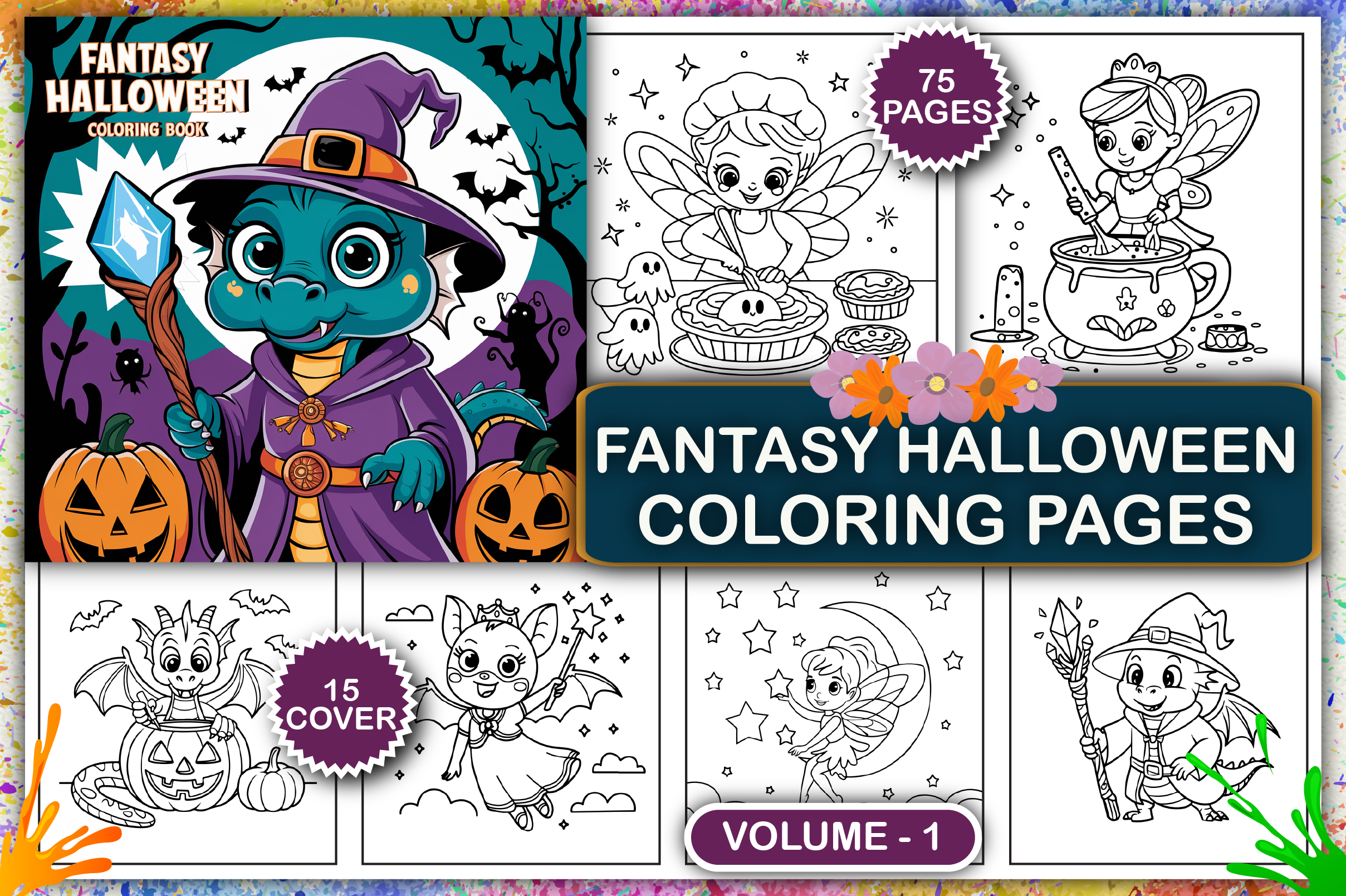 Fantasy Halloween Coloring Pages V-1