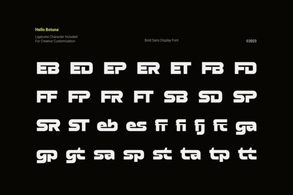 Hello Botuna Font - Preview 4
