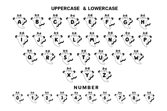 Meow Loween Font PNG with transparent background - Preview 4