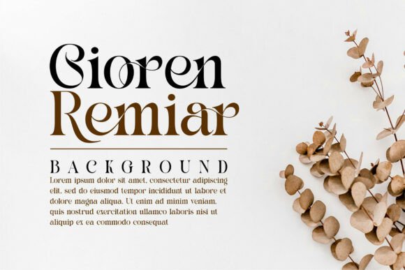 Mioren Font PNG with transparent background - Preview 2