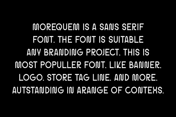 Morequem Font font preview - 4