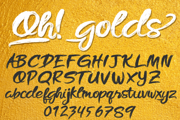 Oh! Golds Font PNG with transparent background - Preview 1
